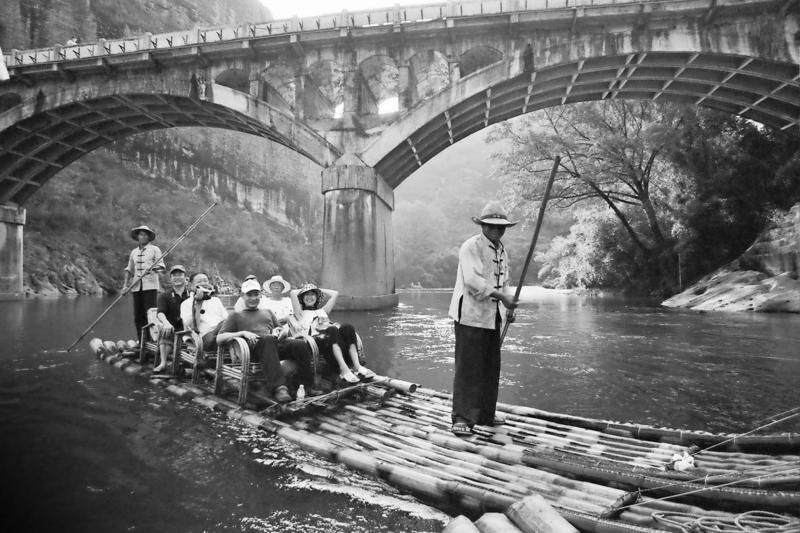 Bambusové vory ve Wui-shanu.