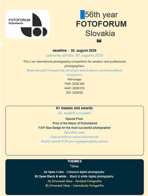 FOTOFORUM Ružomberok 2026