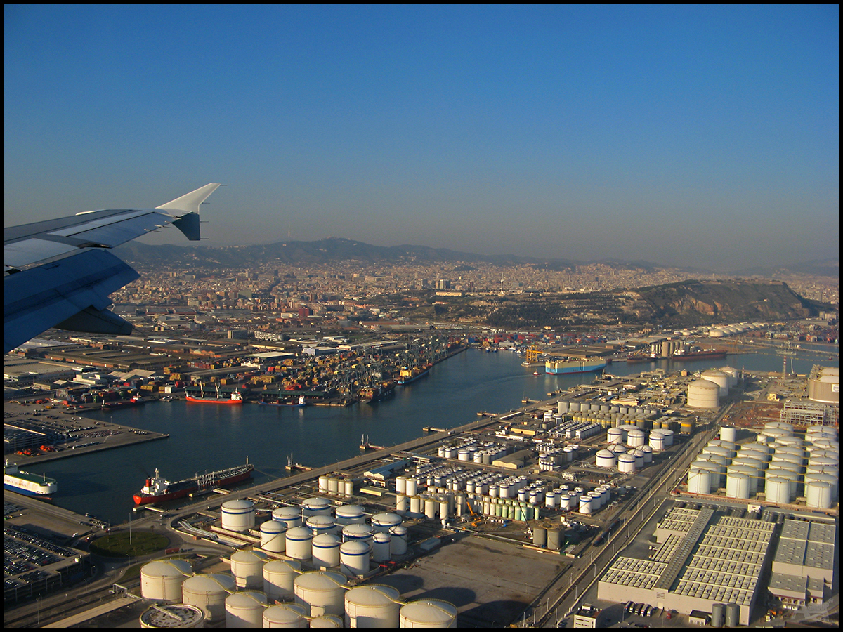 Barcelona z letadla