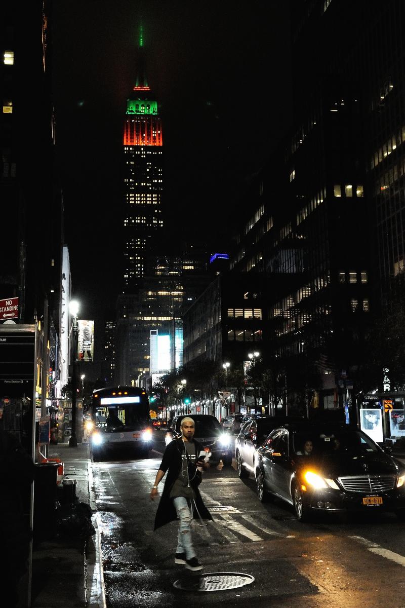 Noc pod Empire State Bulding